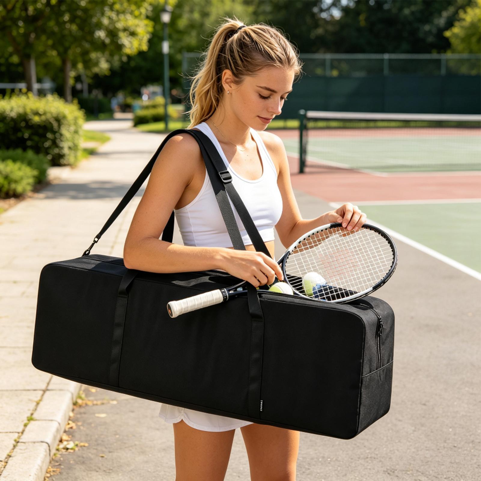 Badminton Net - Pickleball-Netztasche, faltbares Netzsystem, Tasche mit Reißverschluss,